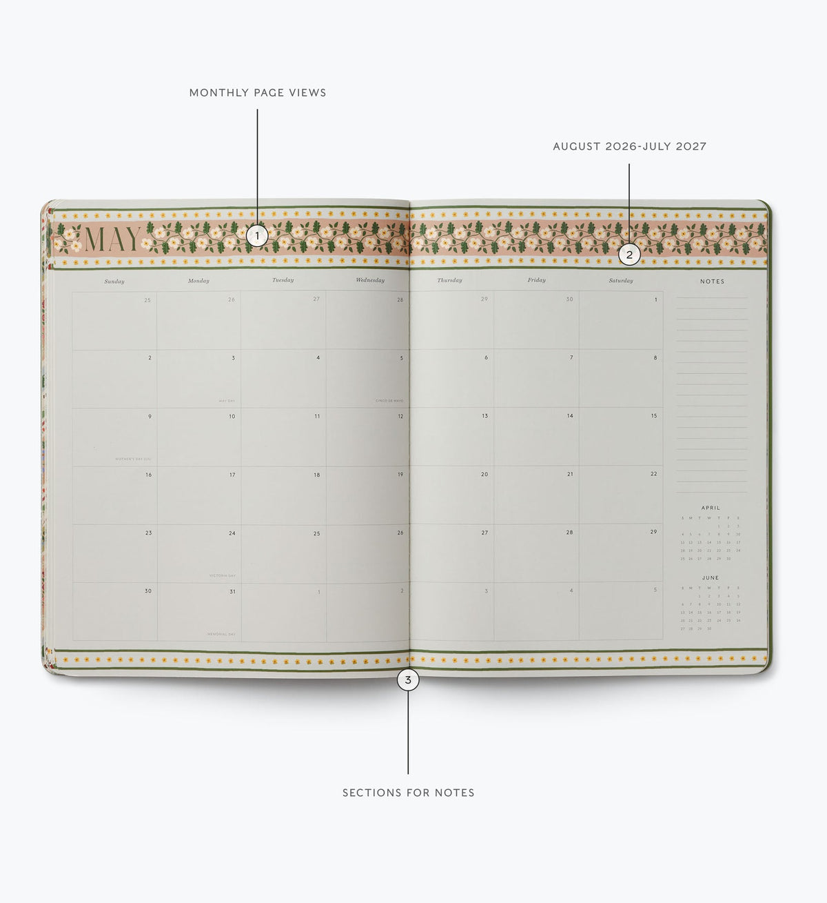 2026-2027 12-Month Academic Appointment Notebook - Paisley
