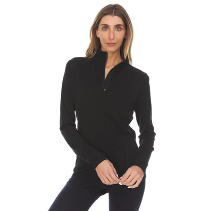 Midweight Women's Wool 1/4 Zip - 100% Merino Wool