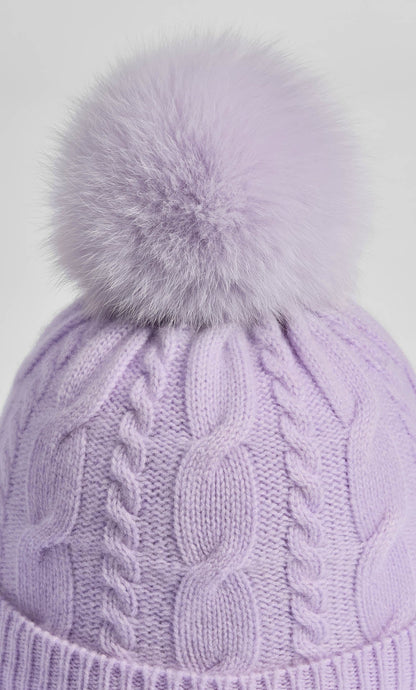Cable-Knit Cashmere Beanie
